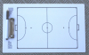 Dubbelsidig taktiktavla fr Futsal, 40 x 23 cm.